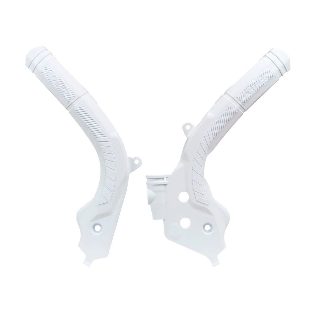 Plastic Frame Protectors Bi-material White Replica Ktm/husqvarna - Grafite Offroad