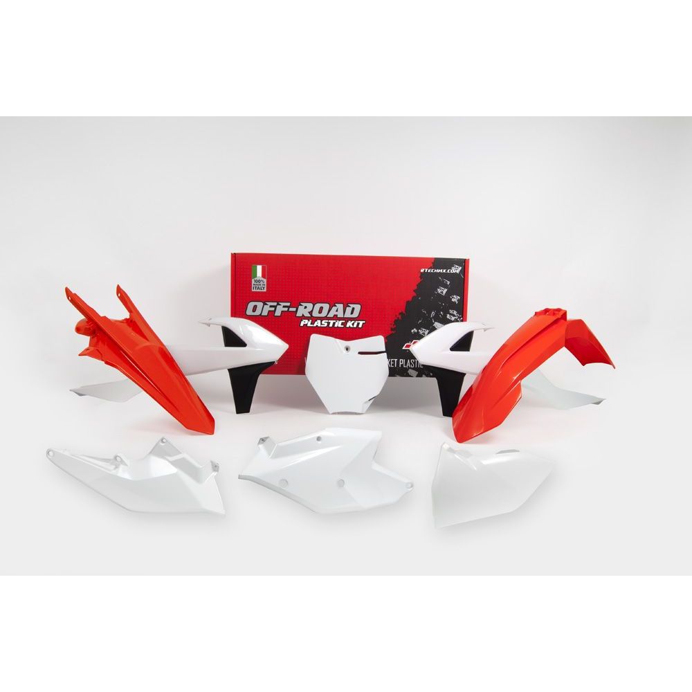 Plastics Kit 6 Pcs with Left Airbox Cover and Orange Headlight Plastic Oem Color My 17 Replica Ktm - Grafite Offroad