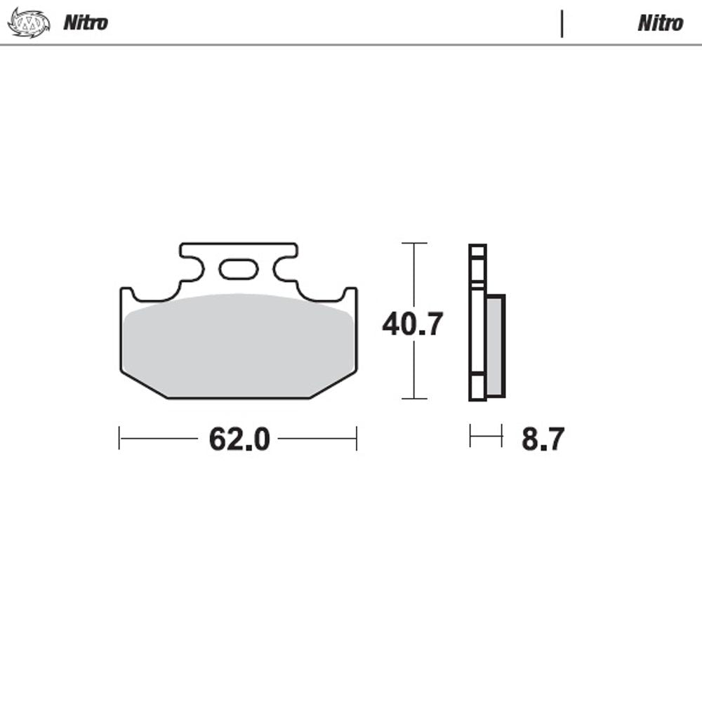 Brake Pads Nitro - Rear - Grafite Offroad