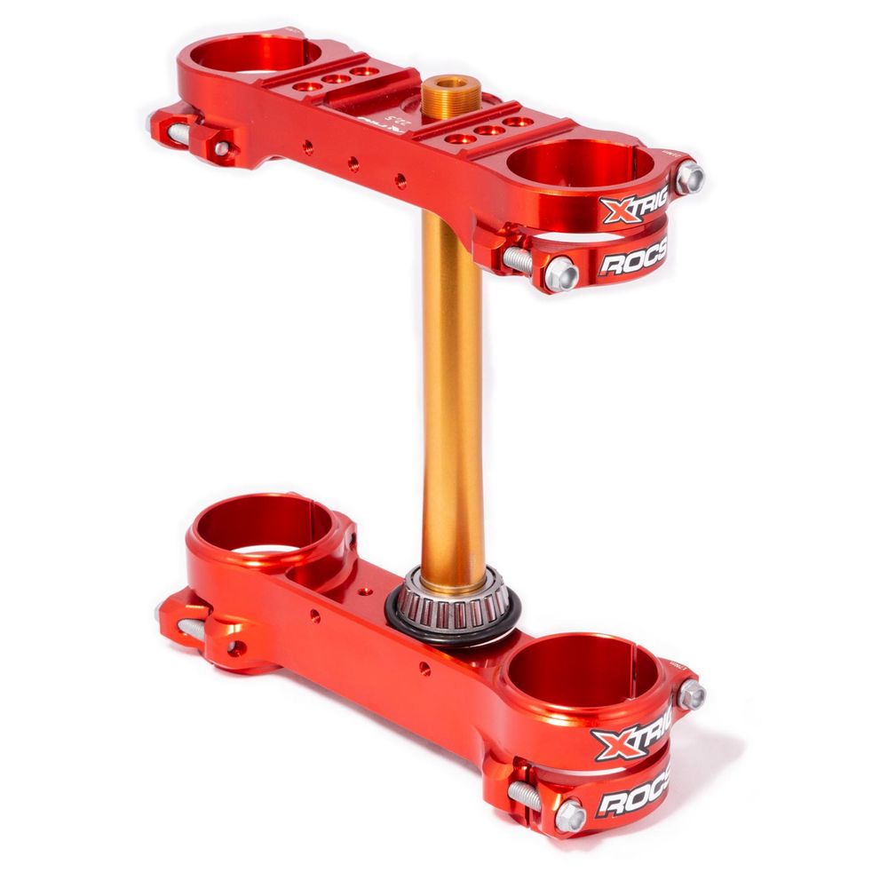 Xtrig Triple Clamp Rocs Tech Off Set 22.5 Mm Gas Gas Rossa - Grafite Offroad