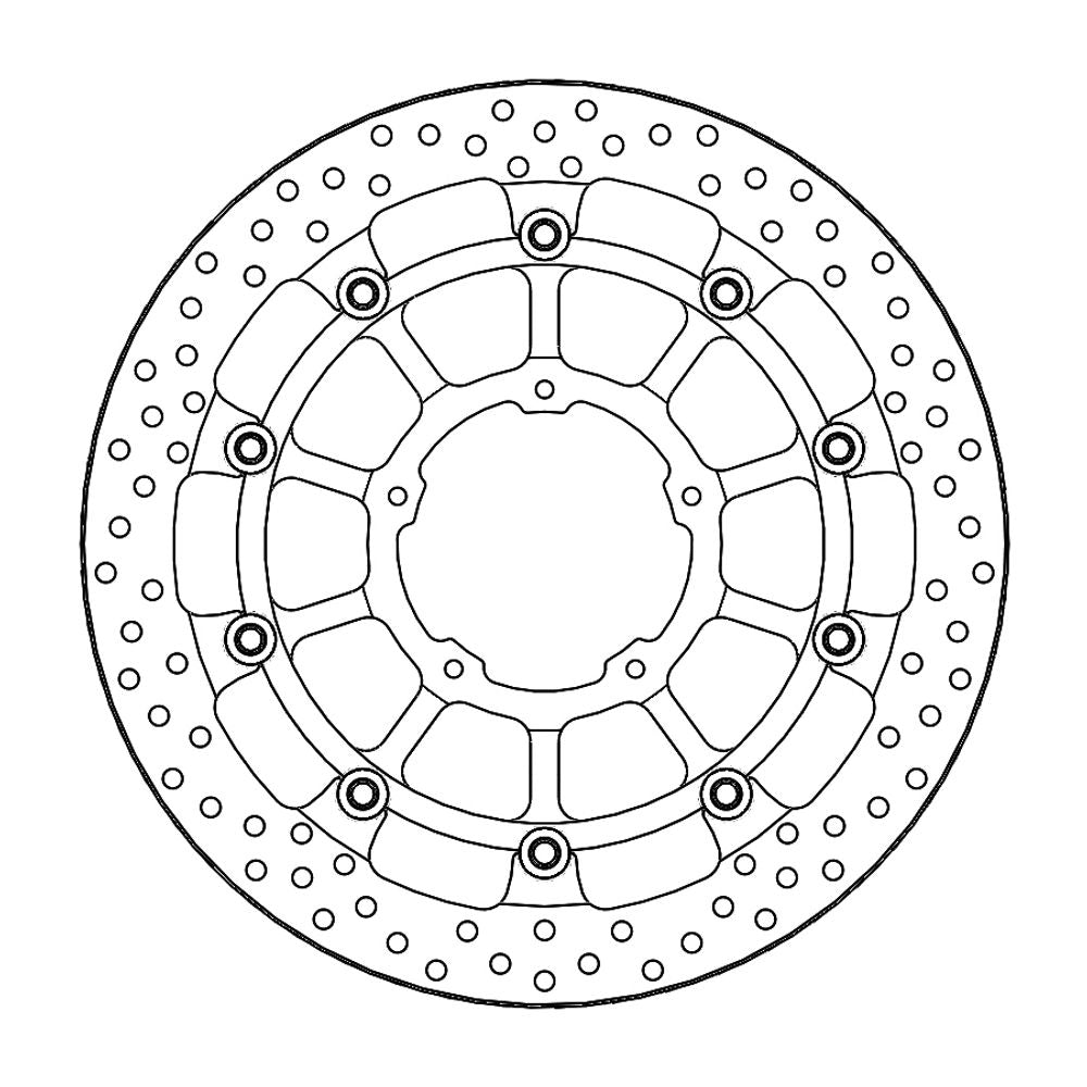 Brake Disc Road Halo Racing - Floating - Front - Honda: Cbr1000rr-r Fireblade / Fireblade Sp 2020> - Grafite Offroad