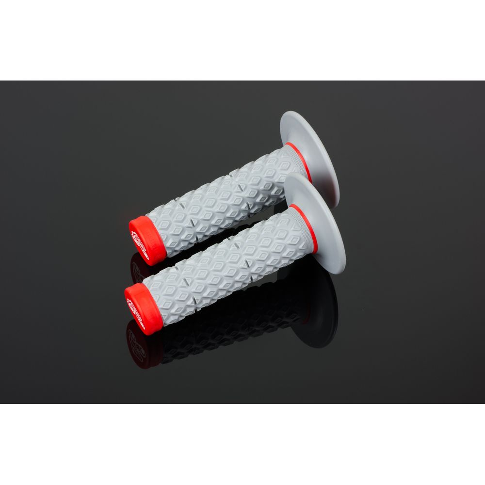 Comfort Mx Glue-on Grips | Soft-firm Compound | Grey-red - Grafite Offroad