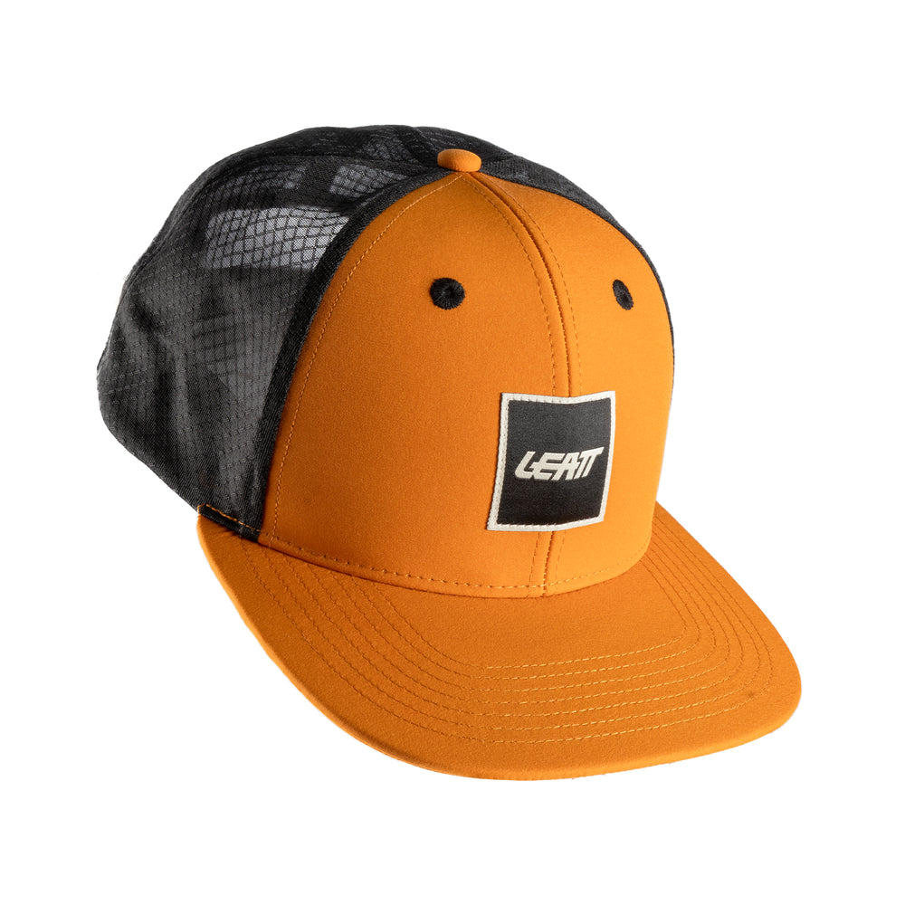 Cap Trucker Tech - Technical Breathable Cap with Rear Mesh and Curved Visor | S-XL | Orange