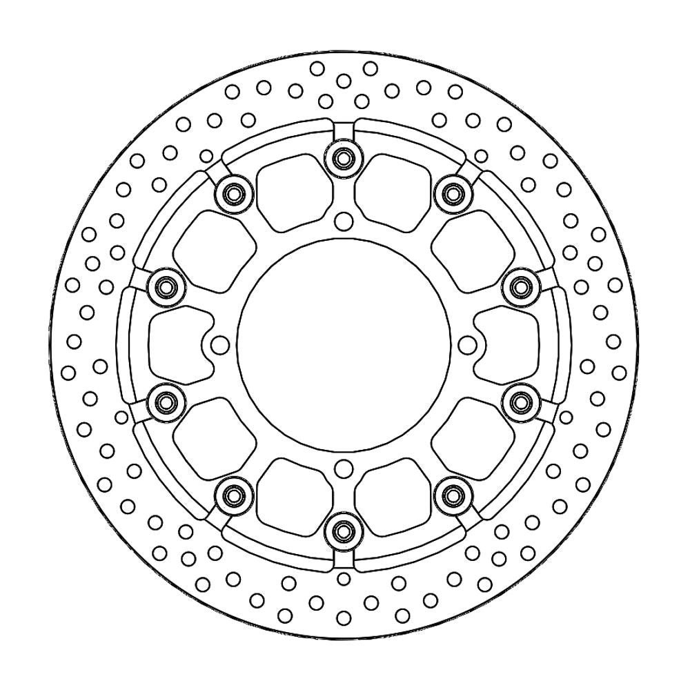 Brake Disc Supermoto Halo Racing - Front - Kawasaki (t-floater Halo Ø300x5.5x34mm) - Grafite Offroad