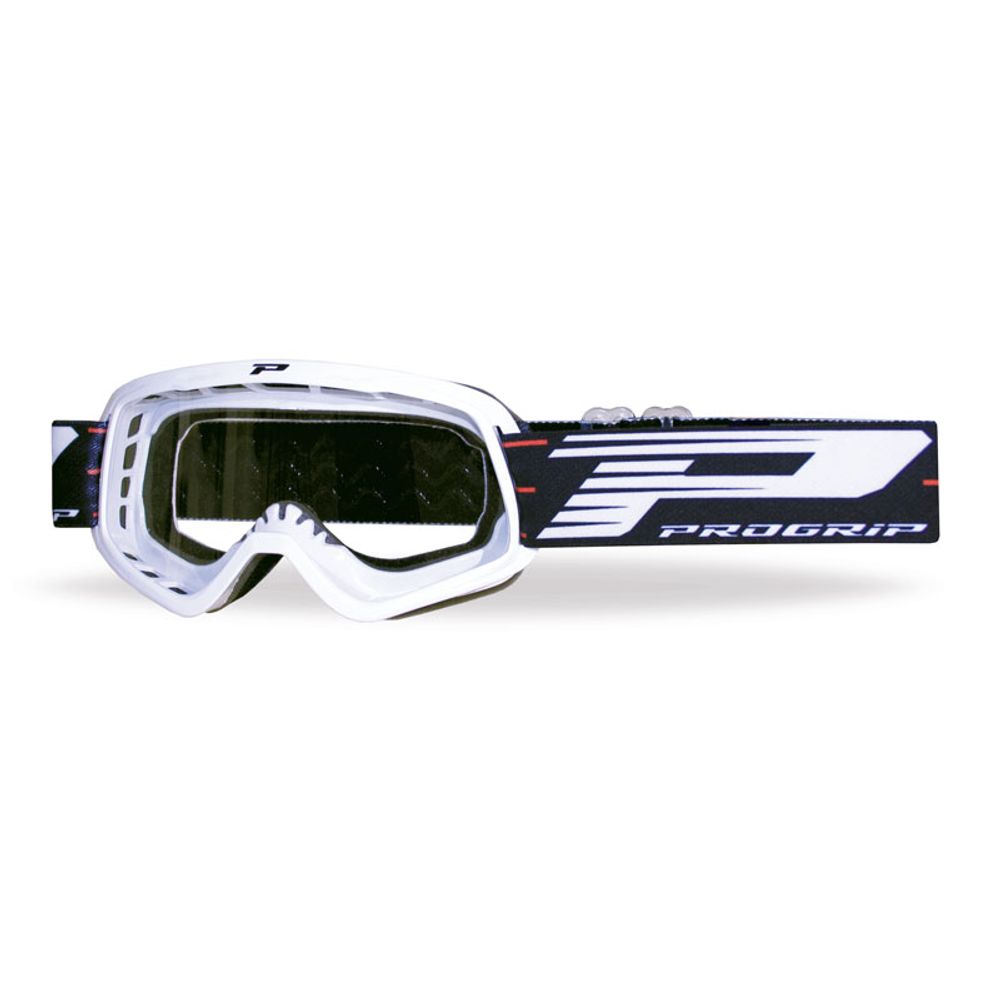 Progrip Kids Goggle 3101 - Double Side Transparent Lens - White - Grafite Offroad