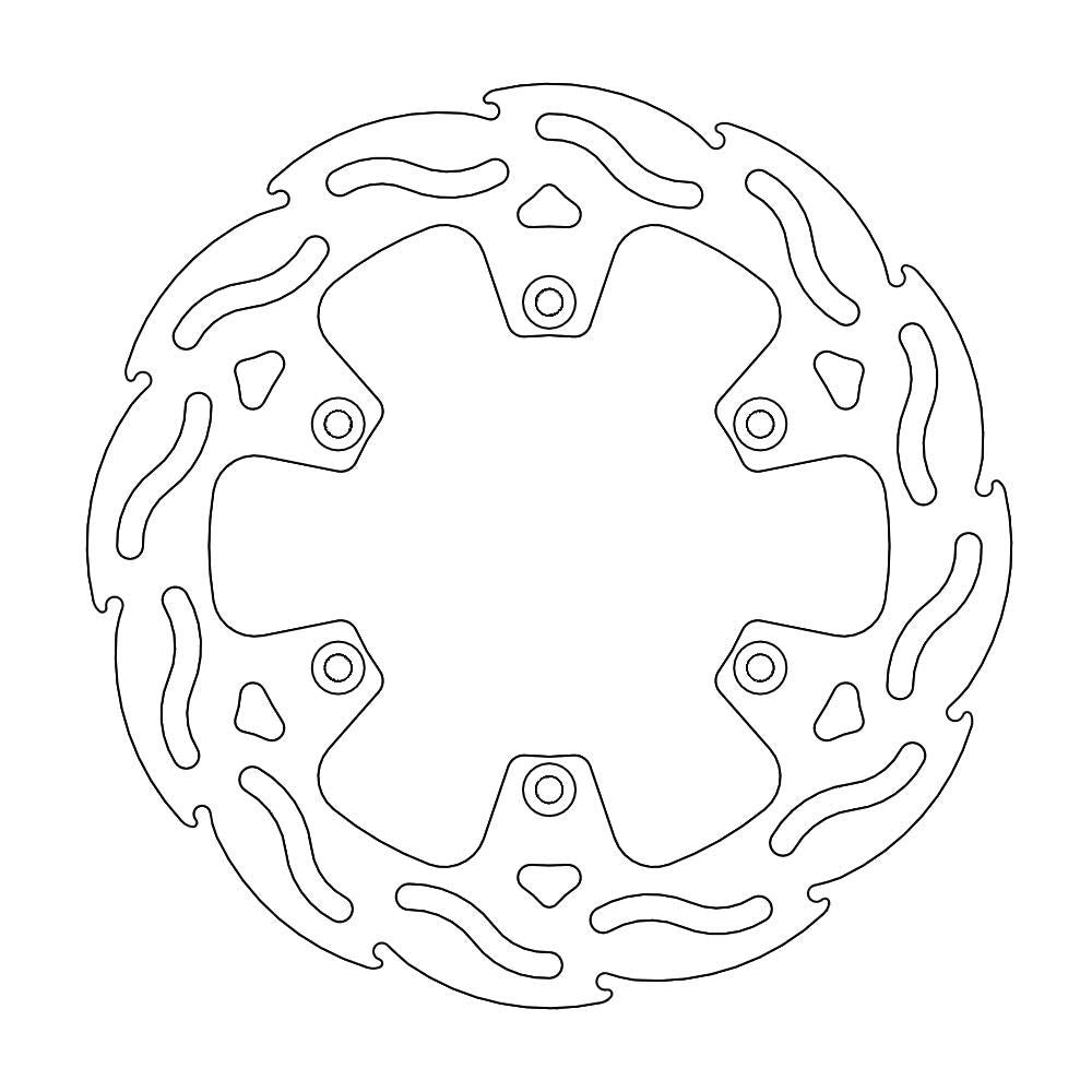 Brake Disc Off-road Flame - Rear - Kawasaki: Kx125/250, Klx300 - Grafite Offroad