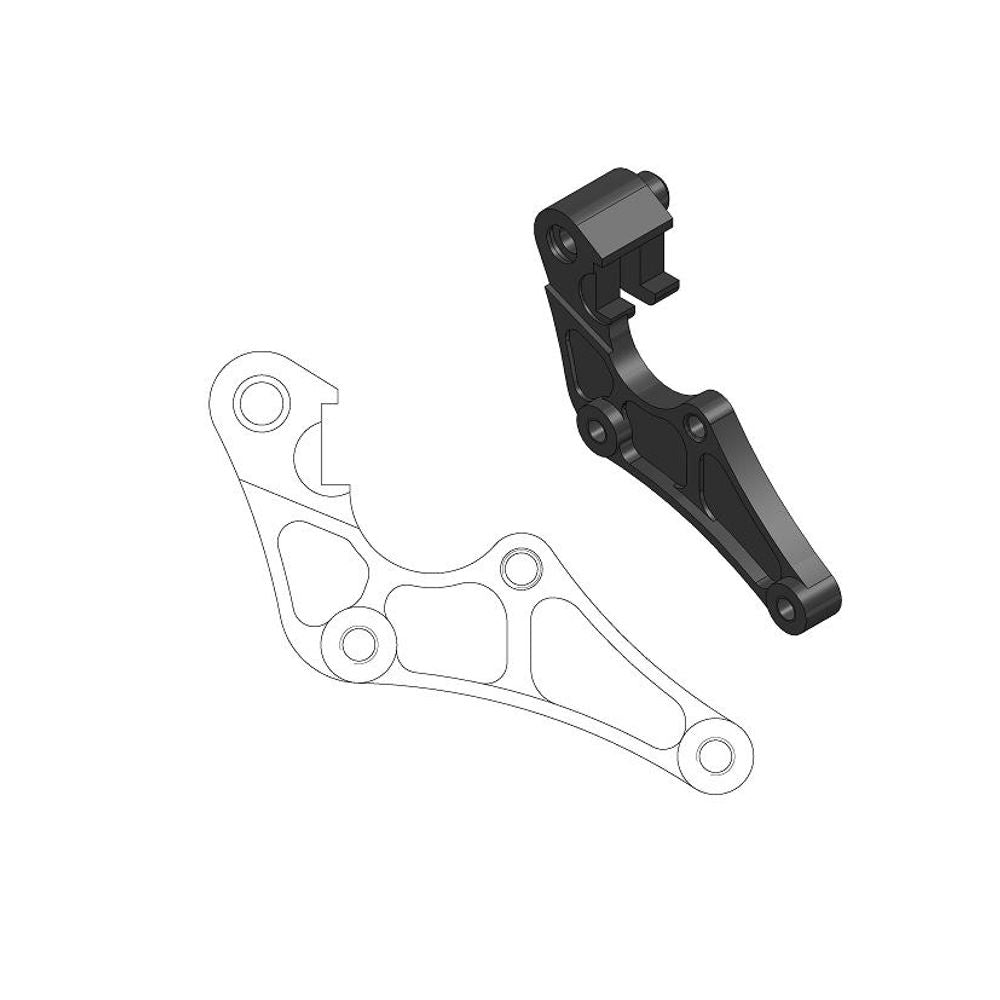 Supermoto Street Brake Caliper Adapter 320mm Rotor - Front - Honda: Crf250/450 2015-> - Grafite Offroad