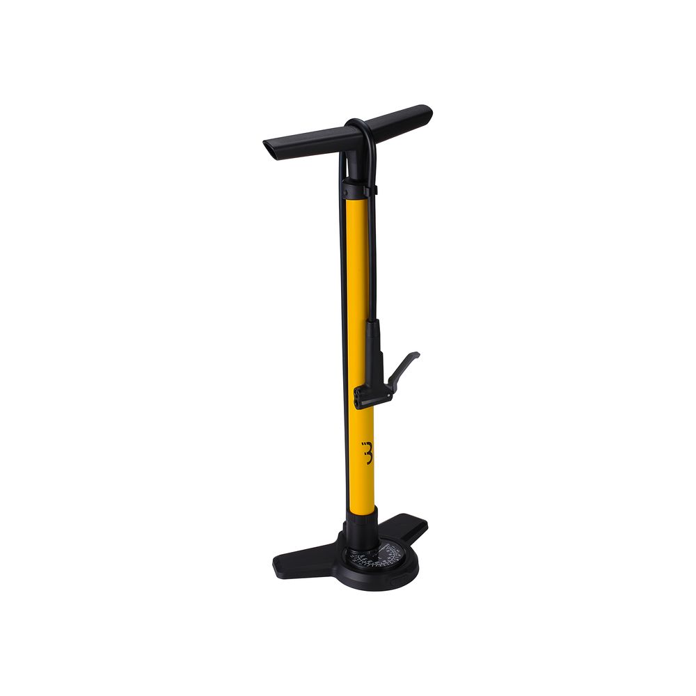 Floor Pump Airboost - 3 Gauge - Dualhead 3.0 - Yellow - Grafite Offroad