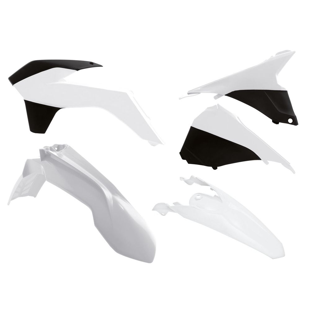 Plastics Kit 5 Pcs with Airbox Covers White-black Replica Ktm - Grafite Offroad