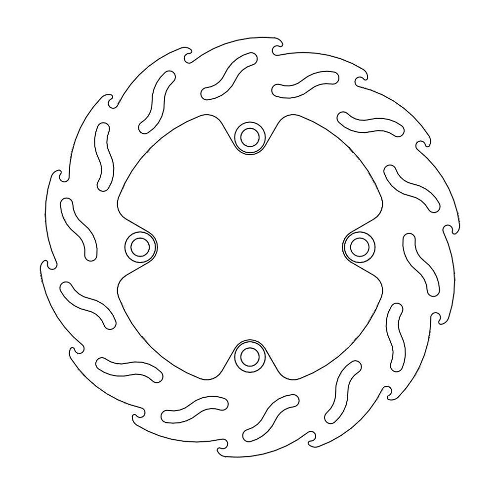 Brake Disc Road Flame - Front Left - Honda: Xlv600/650 Transalp, Xrv650, Cbf500/600 - Grafite Offroad