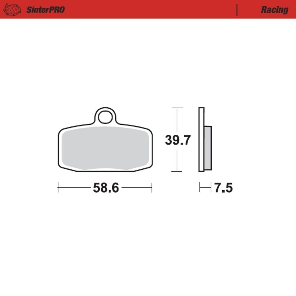 Sinter Brake Pads - Front - Sinter Pro Racing (ece909) - Ktm, Husky 85 - Grafite Offroad