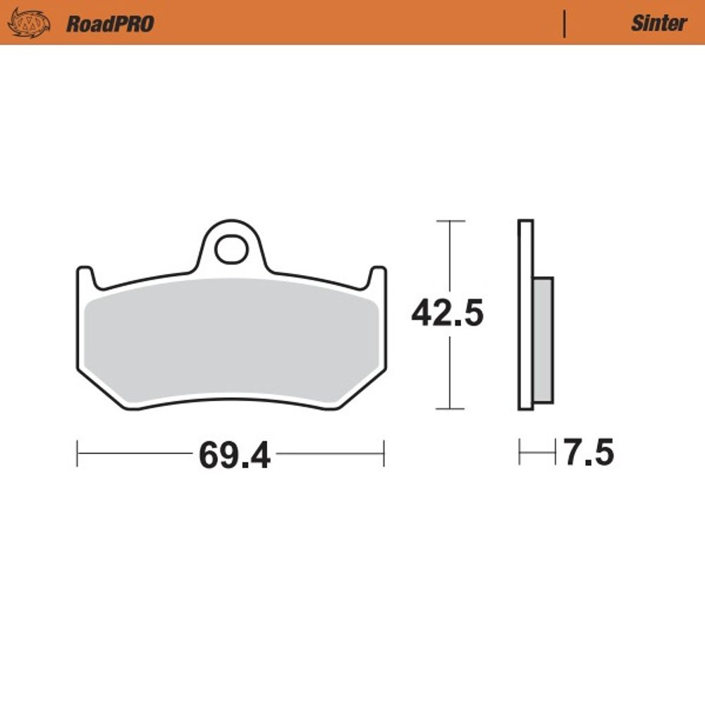 Brake Pads Roadpro Sinter - Rear - Grafite Offroad