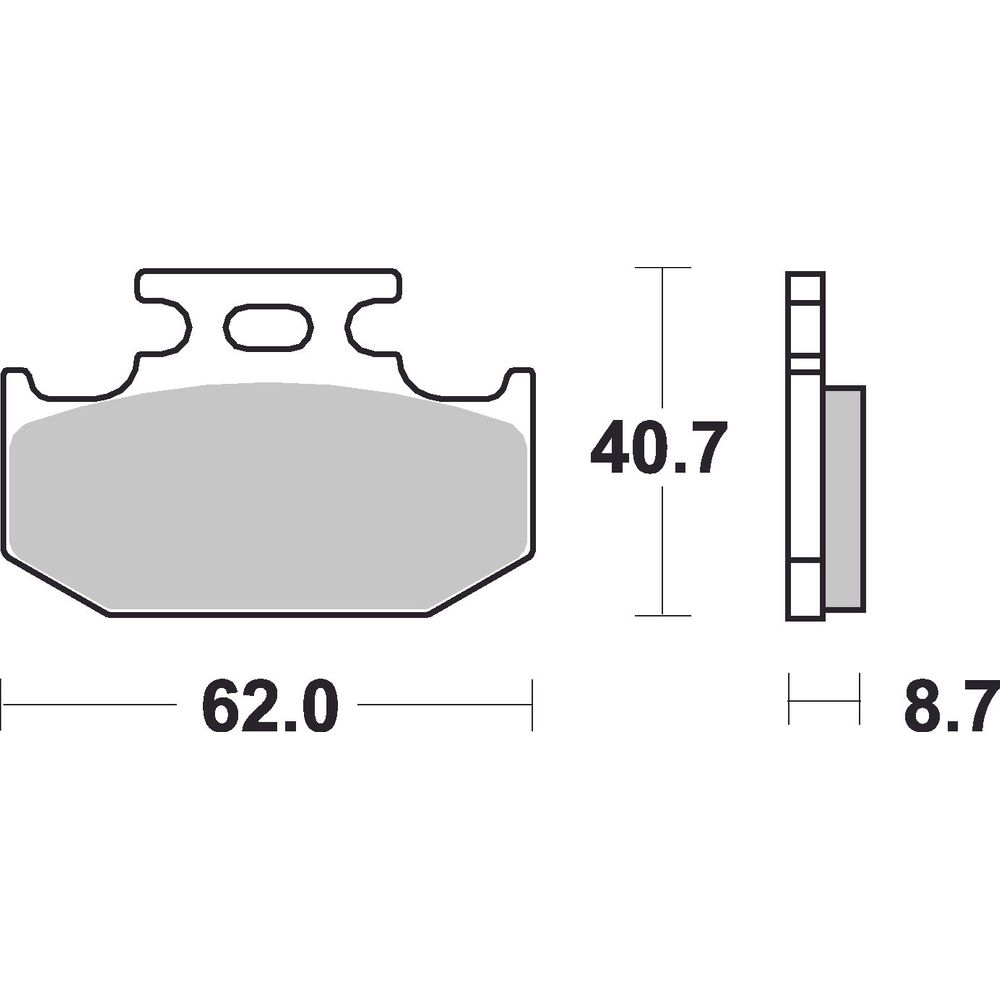 Street Brake Pads | Organic Standard | Rear - Ecer90