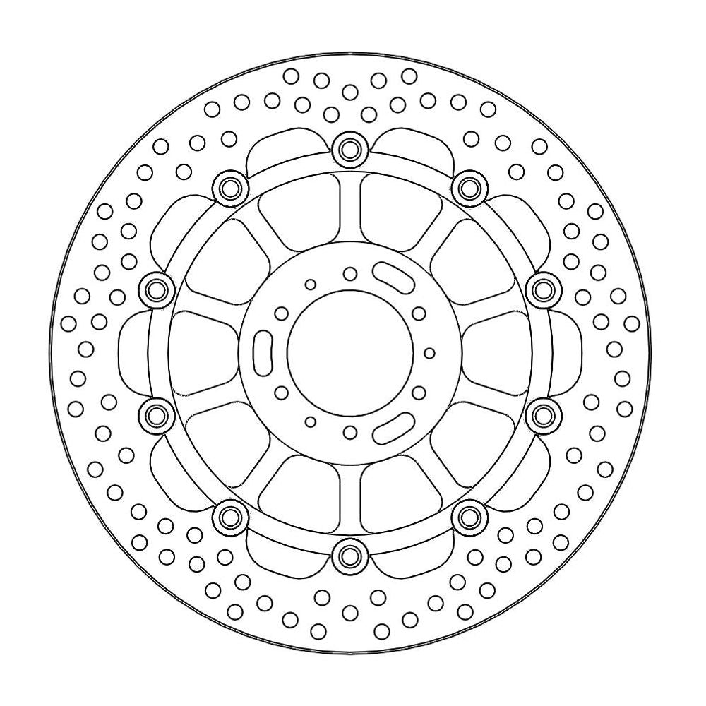 Brake Disc Road Halo - Floating - Front - Honda: Vfr 800, Xl1000 Varadero Abs - Grafite Offroad