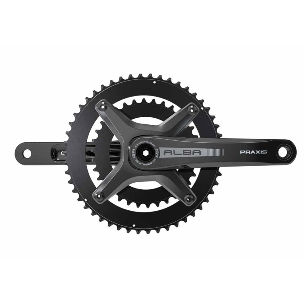 Alba Alloy Crankset Gravel - M30 48/32 Lt2 10/11/12sp 47cl Q150 | 172.5mm - Grafite Offroad