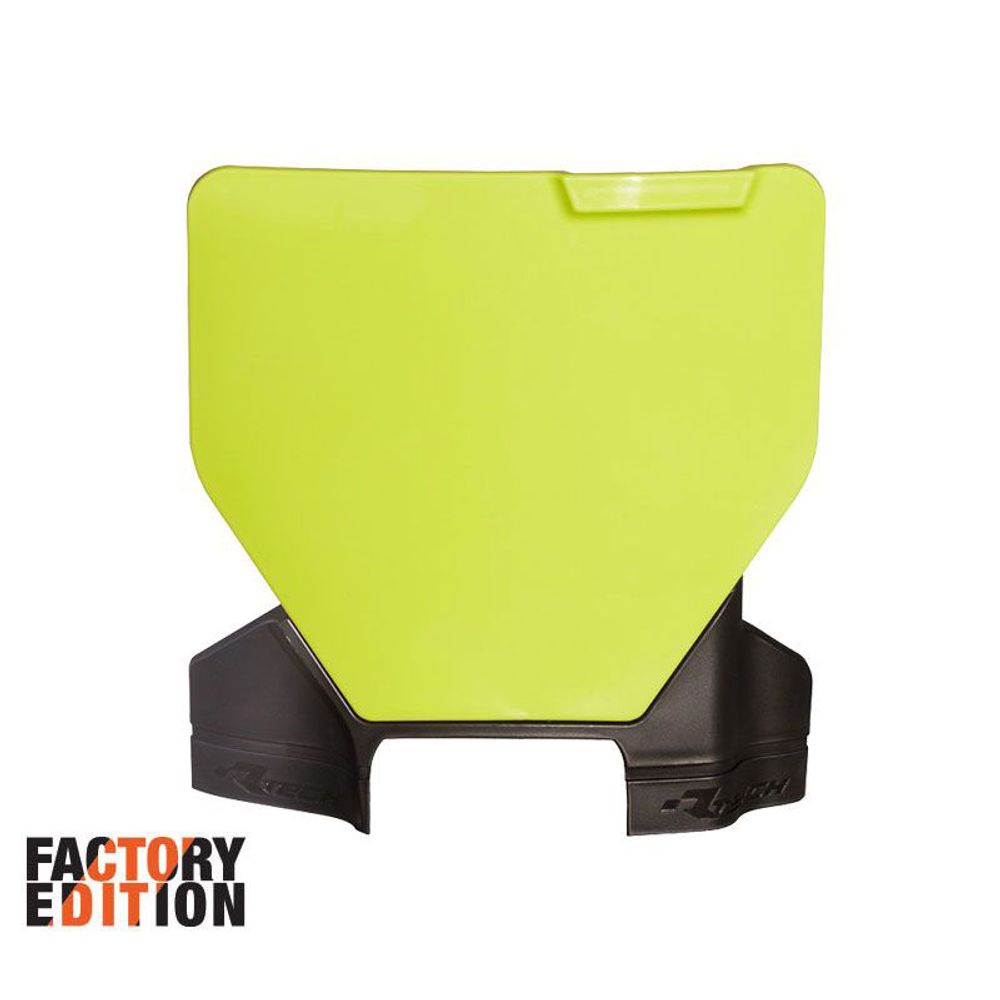 Factory Front Number Plate Replica Husqvarna Lemon Yellow Black - Grafite Offroad