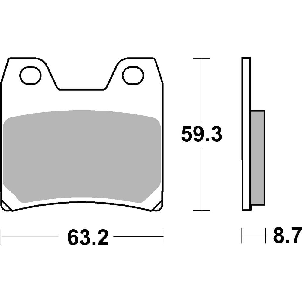 Street Brake Pads | Organic Standard | Rear - Ecer90