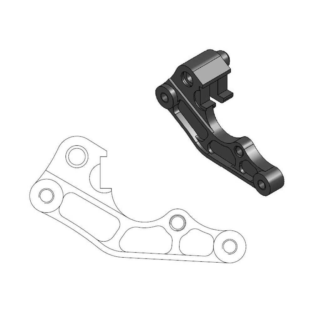 Off-road Brake Caliper Adapter 260mm Rotor - Yamaha - Grafite Offroad