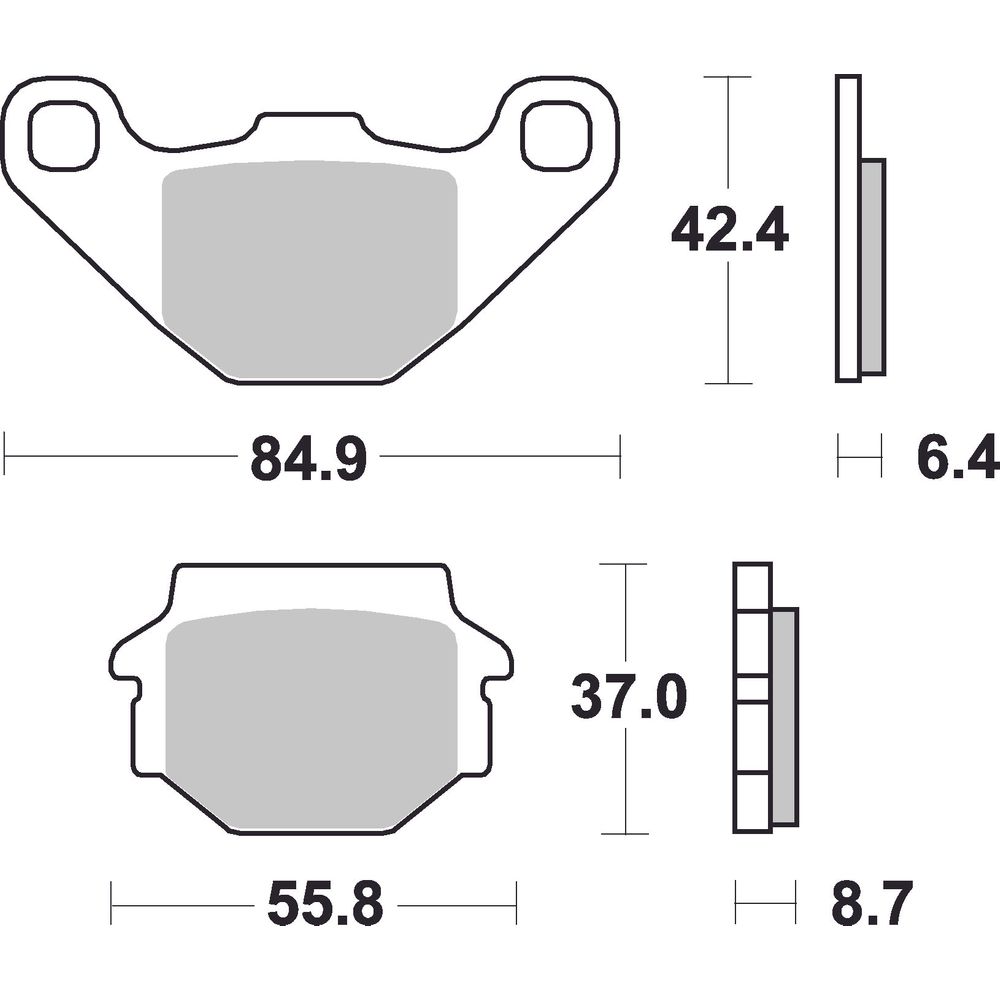Street Brake Pads | Organic Standard | Front - Ecer90