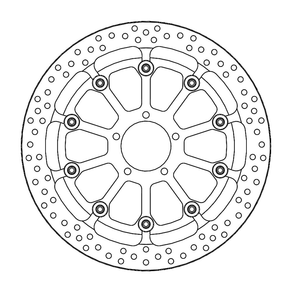 Brake Disc Road Prof. Halo - Floating - Front - Ktm: Super Duke R (t-floater 320x6.0x31mm) - Grafite Offroad
