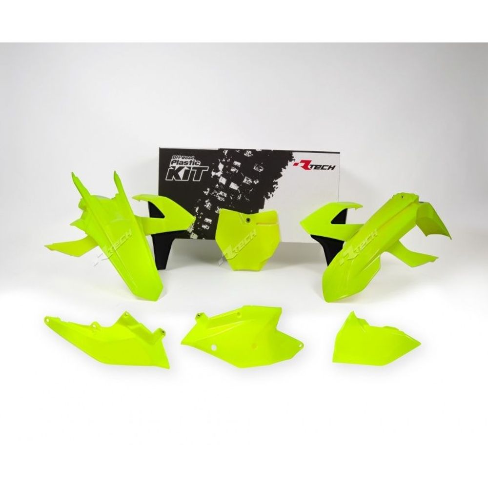 Plastics Kit 6 Pcs with Airbox Covers Neon Yellow Replica Ktm - Grafite Offroad