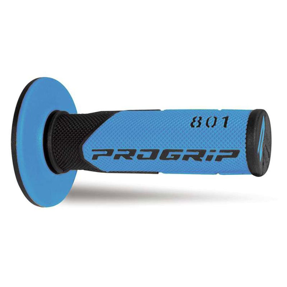 Grips Progrip 801 Mm 22/25 - Double Density - Black/light Blue - Grafite Offroad