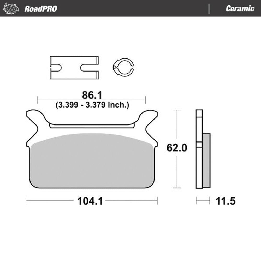 Brake Pads Roadpro Ceramic - Rear - Grafite Offroad