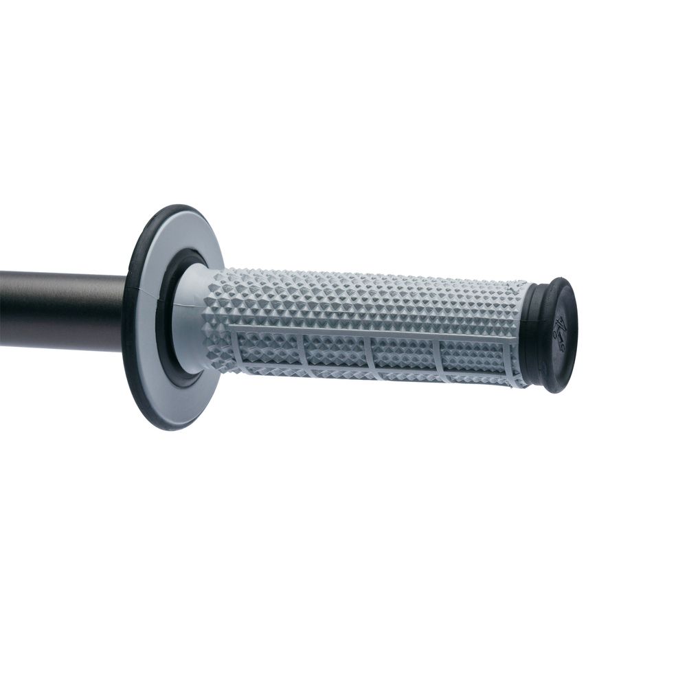 Dual Tapered Mx Grips | Half Waffle | Grey-black - Grafite Offroad