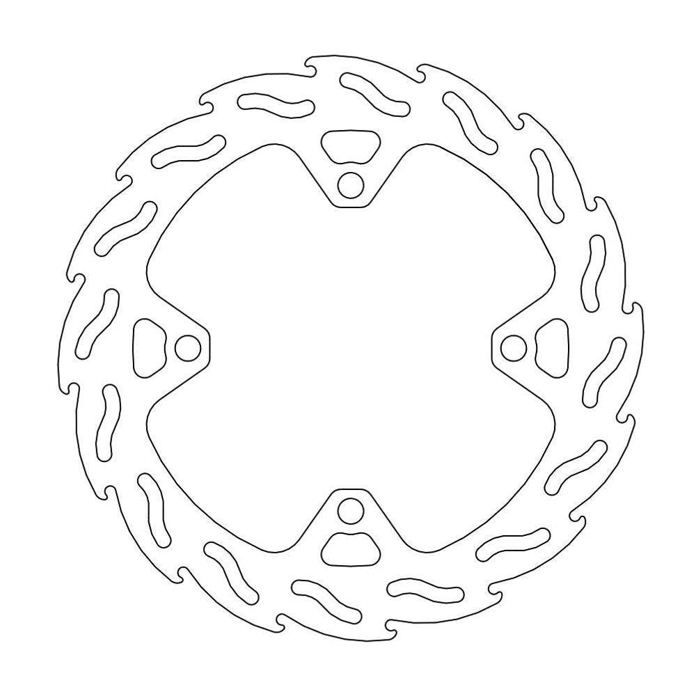 Brake Disc Off-road Flame - Rear - Kawasaki: Factory 4.4mm - Grafite Offroad