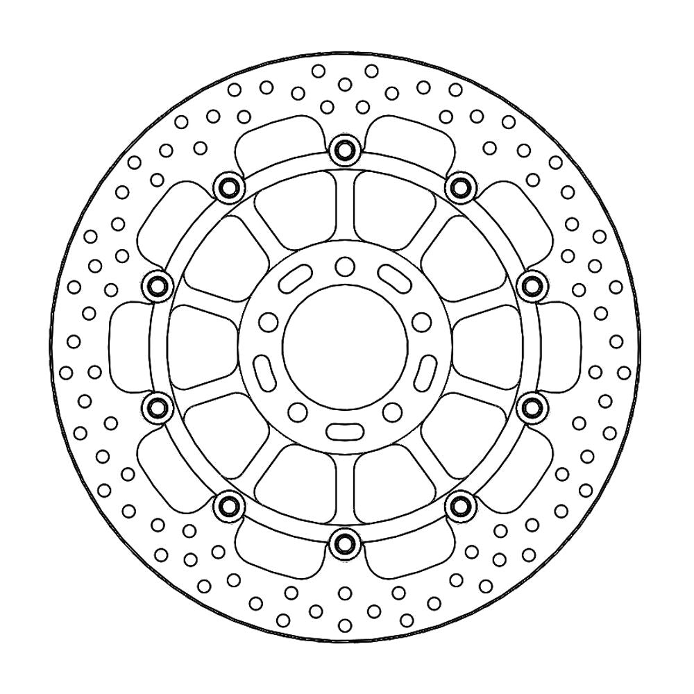 Brake Disc Road Halo - Floating - Front - Kawasaki: Zx-10rr - Grafite Offroad