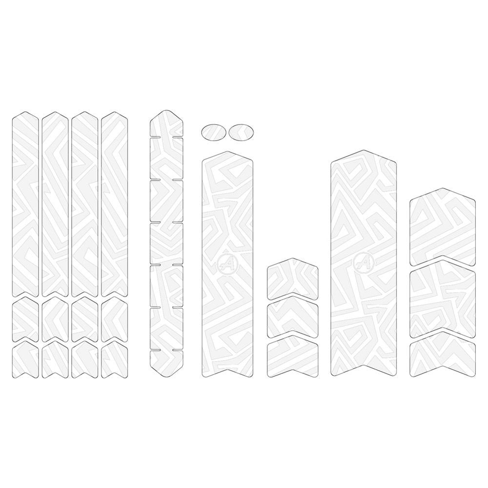 Frame Guard Kit L - Cross Lines Opaque White - Grafite Offroad