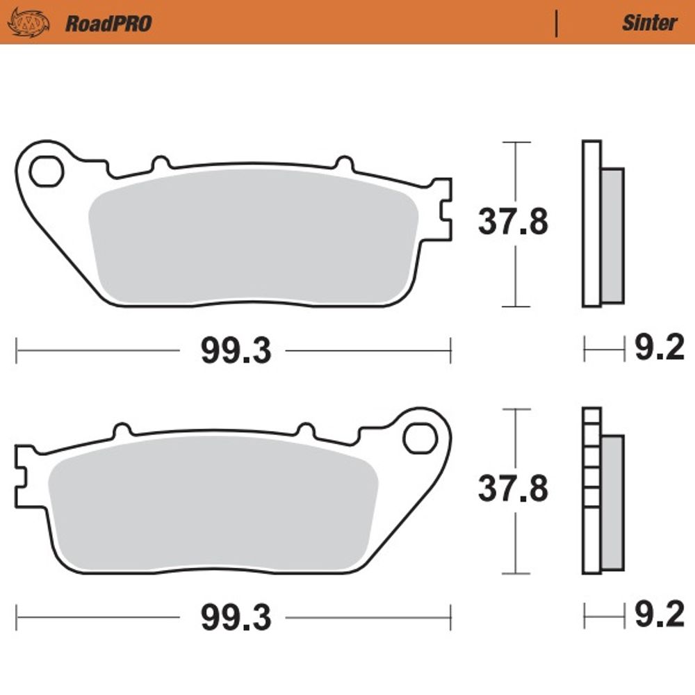 Brake Pads Roadpro Sinter - Rear - Grafite Offroad