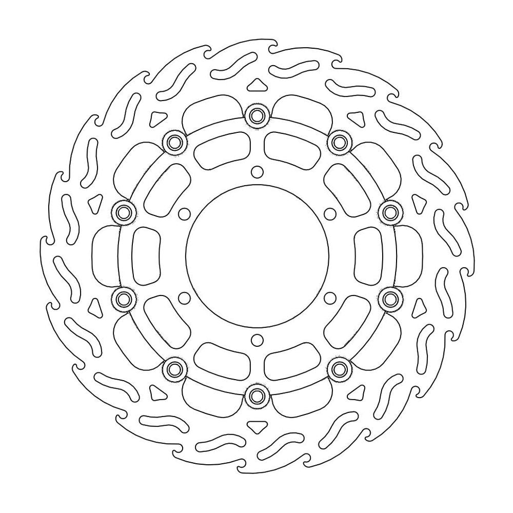 Brake Disc Road Flame - Floating - Front Left - Suzuki: Gsx R600/r750/r1000 - Grafite Offroad