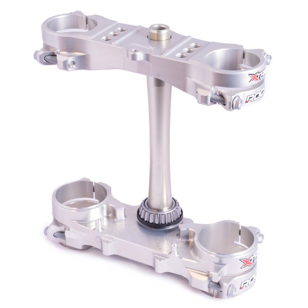 Xtrig Triple Clamp Rocs-tech Fixed Off-set 21.5 Mm Suzuki Rm-z 450 Rm-z 250 Silver - Grafite Offroad