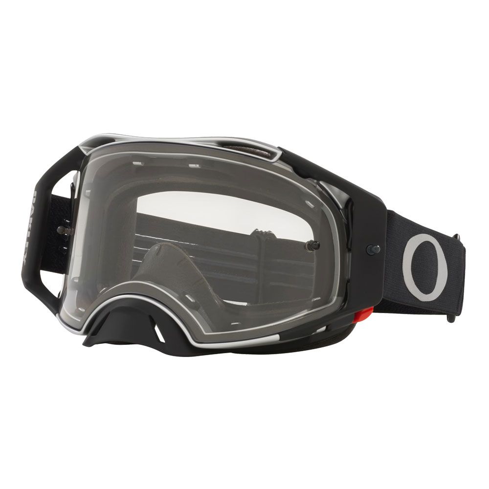 Maschera Airbrake MX, Fascia Tuff Blocks Nero , Lente Trasparente