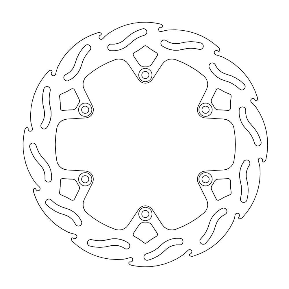 Brake Disc Off-road Flame - Rear - Zabel (220 X 4.4) - Grafite Offroad