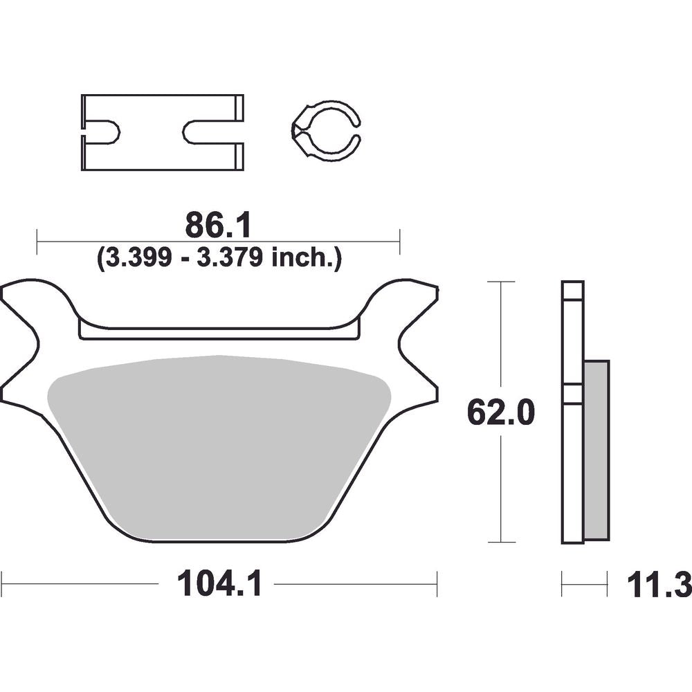 Street Brake Pads | Organic Standard | Rear - Ecer90