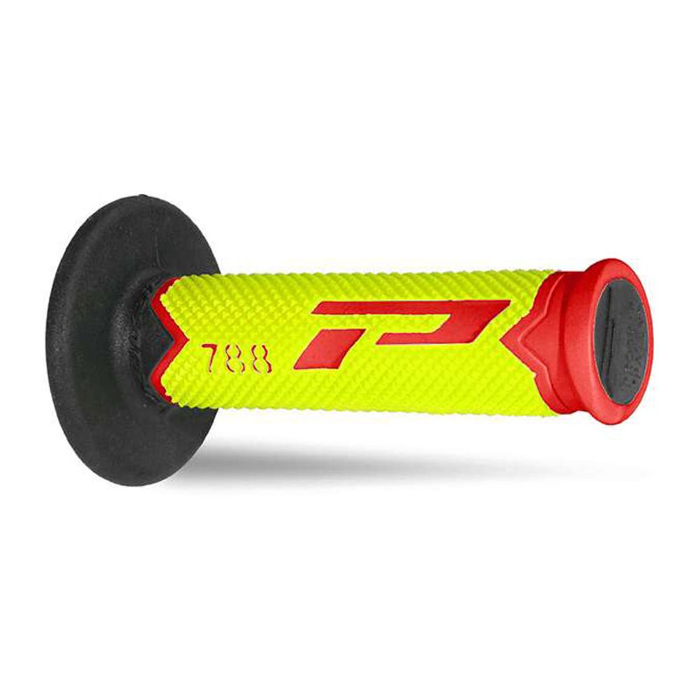 Grips Progrip 788 Mm 22/25 - Triple Density - Red/fluo Yellow/black