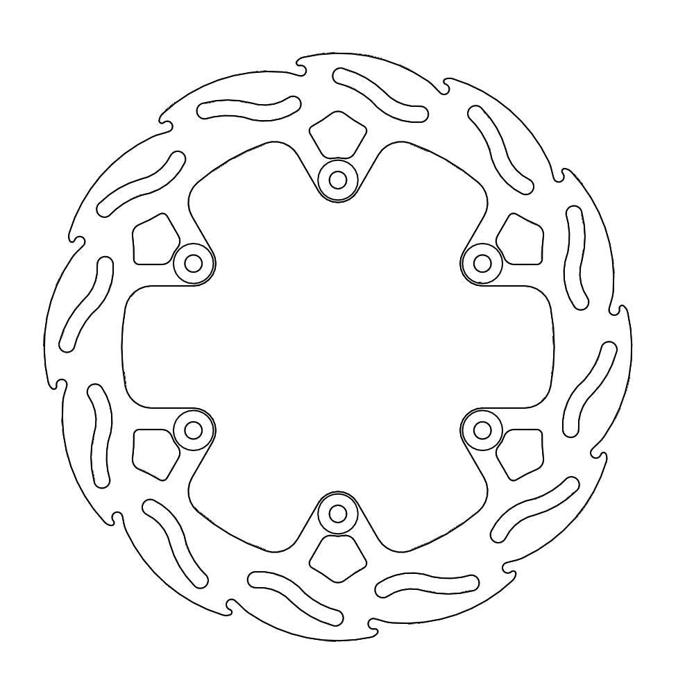 Brake Disc Off-road Flame - Rear - Gas Gas - Grafite Offroad