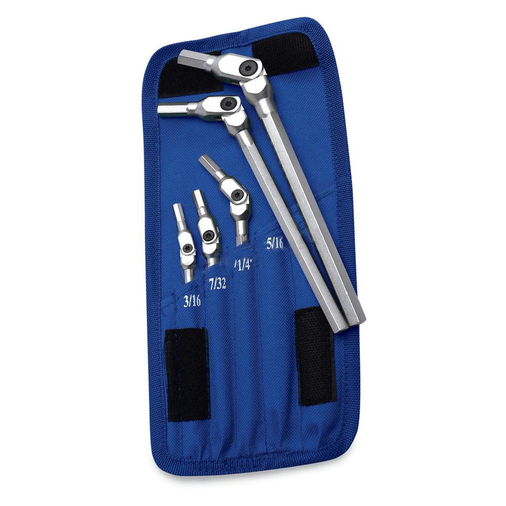 Hex-pro Sae Pivot Head Hex Wrench Set, 5 Pc - Grafite Offroad