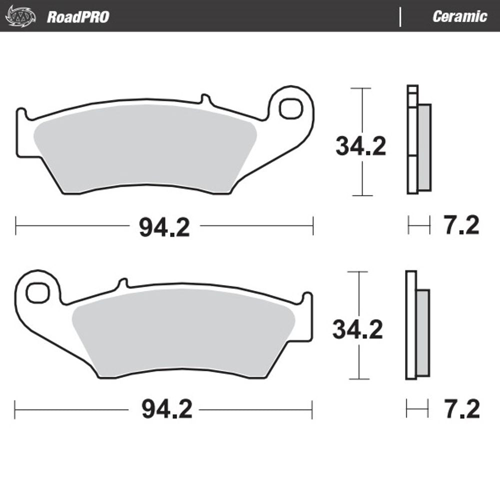 Brake Pads Roadpro Ceramic - Front - Grafite Offroad