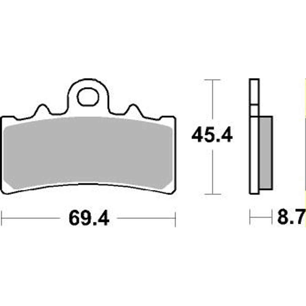 Street Brake Pads | Organic Standard | Front - Ecer90