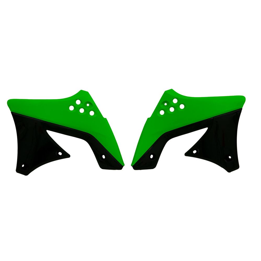 Radiator Scoops Kxf Green-black Replica Kawasaki - Grafite Offroad