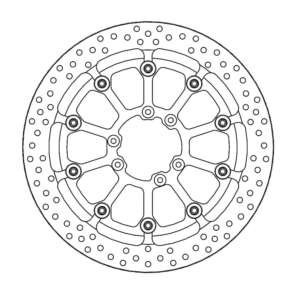 Brake Disc Supermoto Halo Racing - Front - Tm: En, Mx (t-floater Halo Ø320x5.5x34mm) - Grafite Offroad