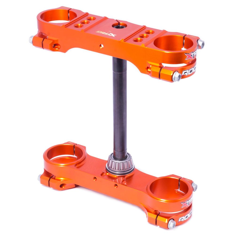 Xtrig Triple Clamp Rocs-tech Fixed Off-set 22 Mm Ktm Sx65 Orange - Grafite Offroad