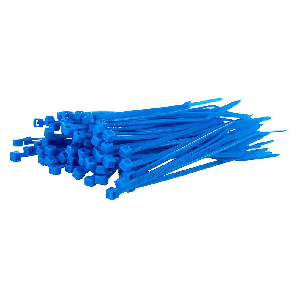 Plastic Cable Tie (conf.100 Pcs) 2.5 X 200 Blue - Grafite Offroad