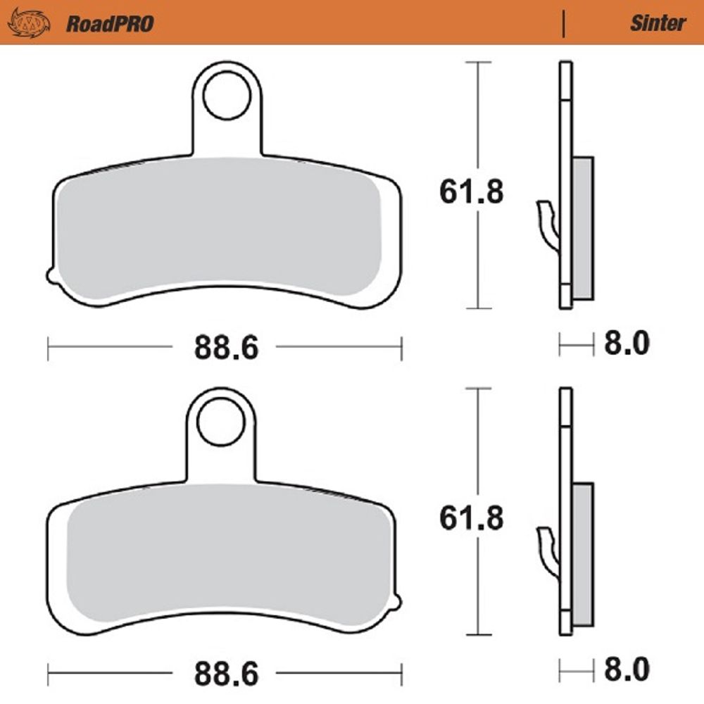 Brake Pads Roadpro Sinter - Front - Grafite Offroad