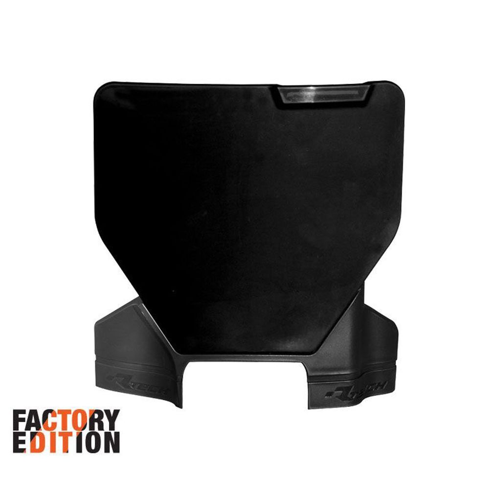 Factory Front Number Plate Replica Husqvarna Black - Grafite Offroad