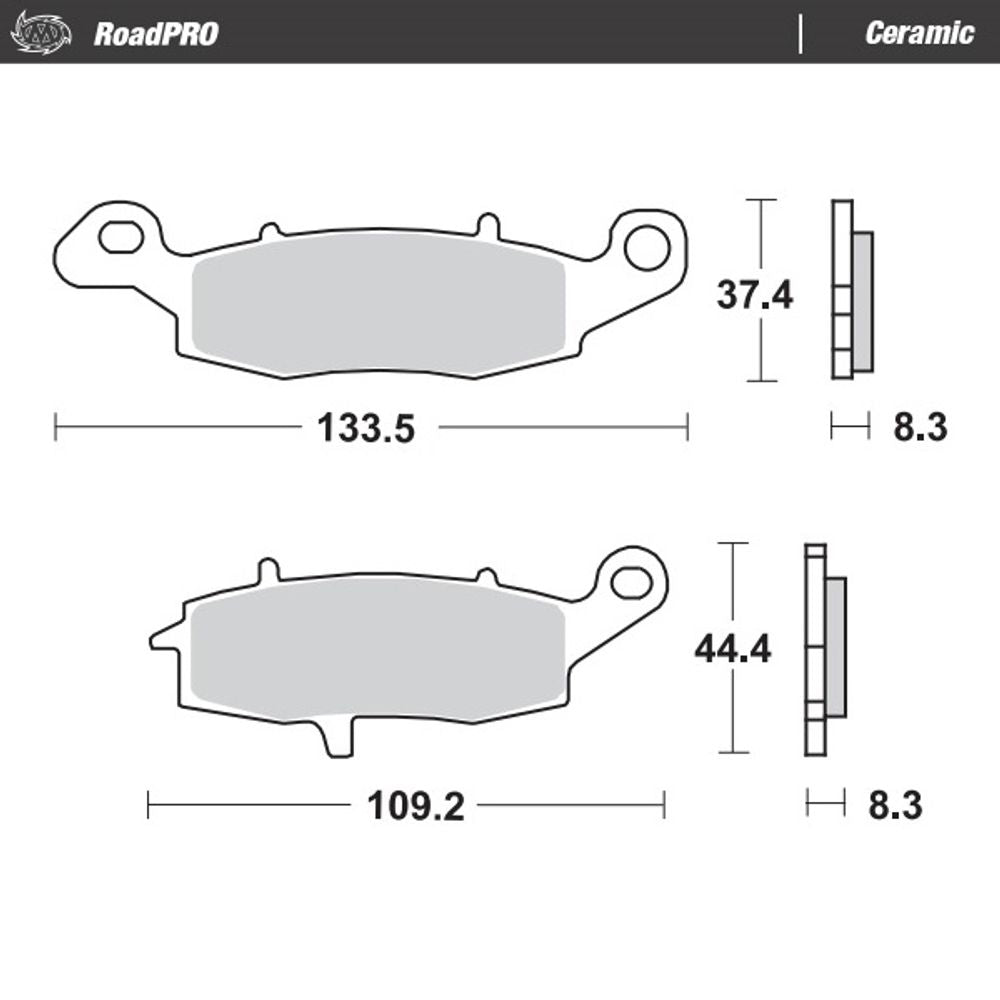 Brake Pads Roadpro Ceramic - Front and Rear - Grafite Offroad