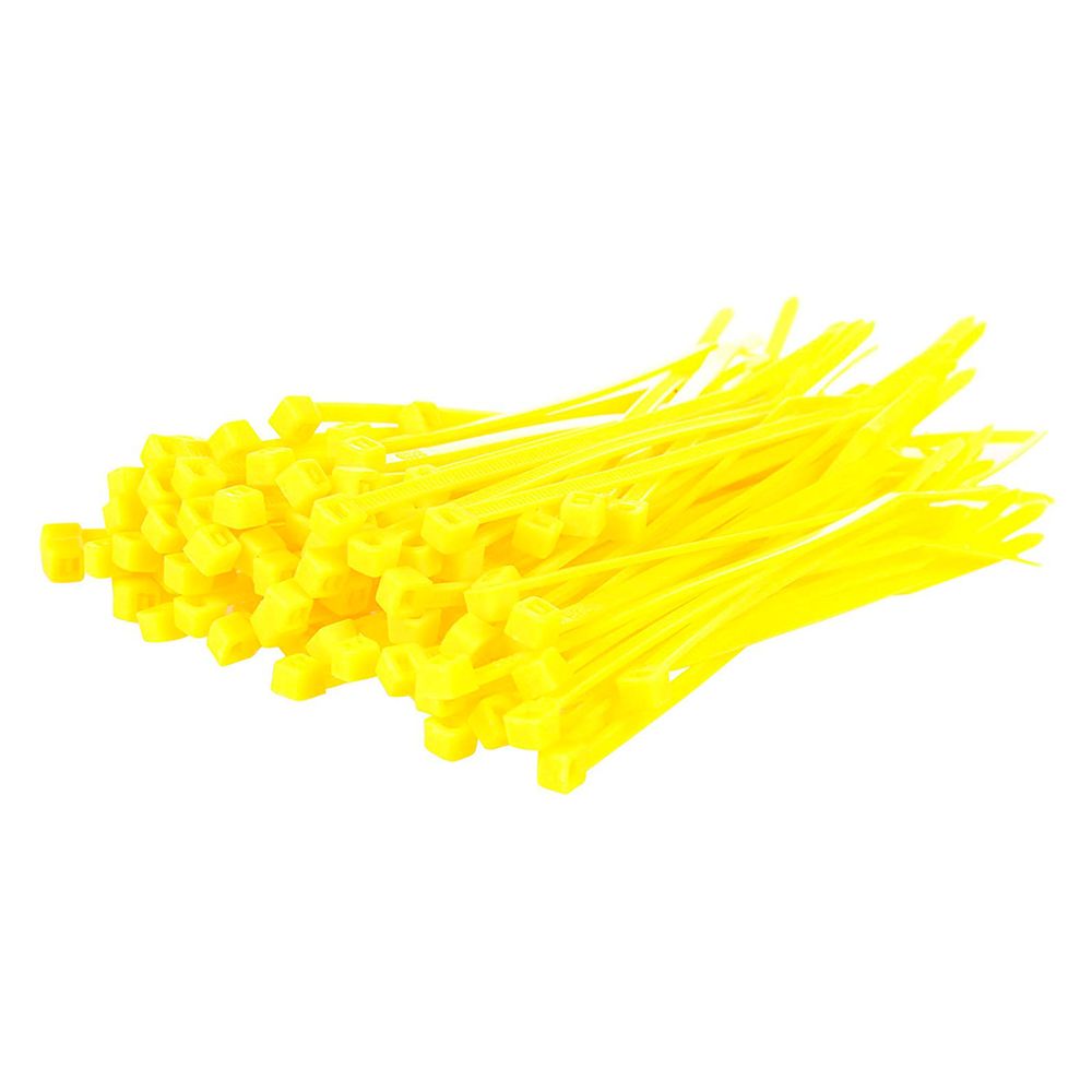 Plastic Cable Tie (conf.100 Pcs) 2.5 X 200 Yellow - Grafite Offroad
